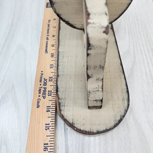 Homemade 15" Privative Wall Sconce Wood Taper Candle Gray Distressed Farmhouse - Picture 7 of 8